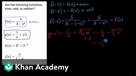 Lesson Explainer: Even and Odd Functions .